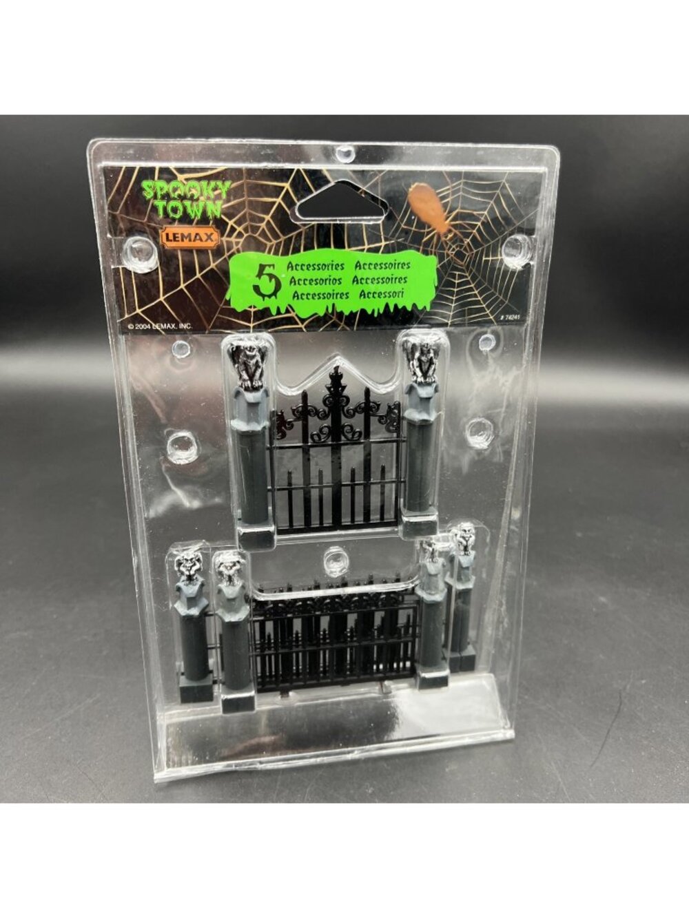 Lemax GARGOYLE FENCE Set of 5 Spooky Town Accessories Halloween 44139